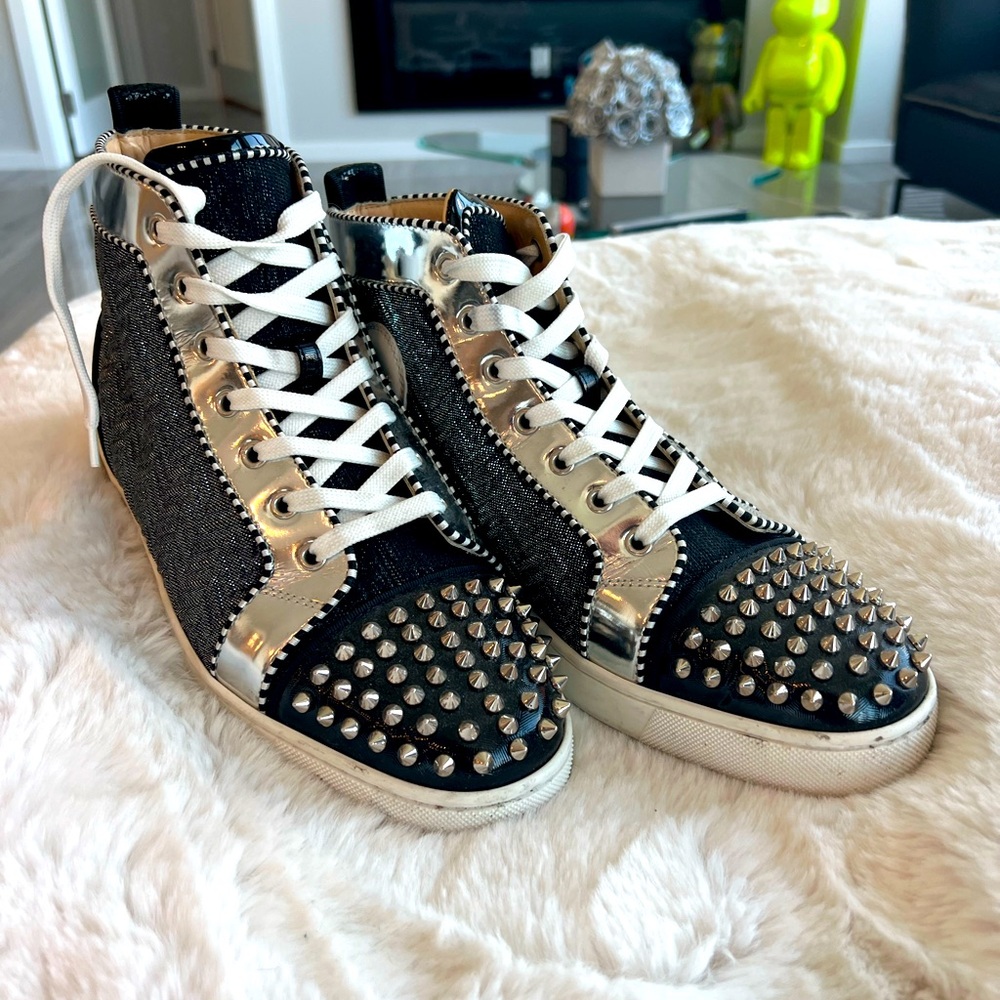 Christian Louboutin High Cut Sneakers Studded Size 42.5 Men’s